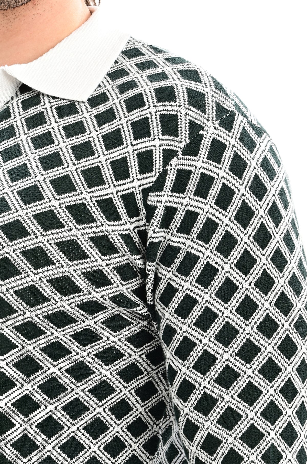 The Windsor Full Sleeve Polo -BOTTLE GREEN