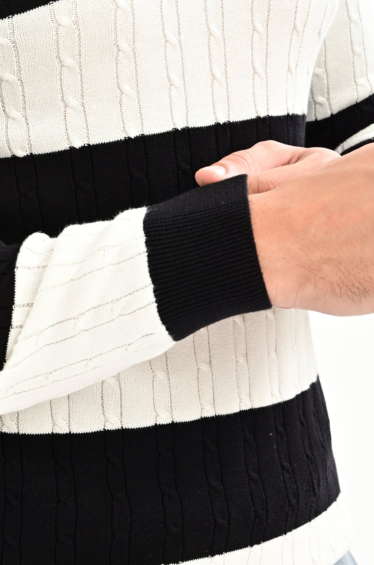 The Savoy Full Sleeve Polo -BLACK