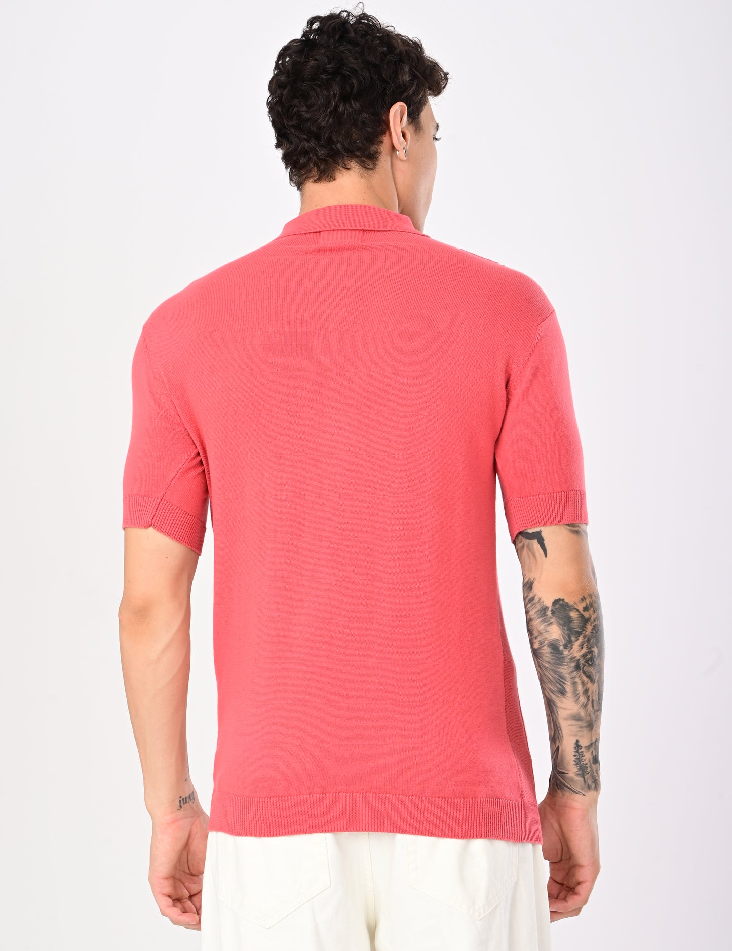 Elite Strip Polo - PEACH