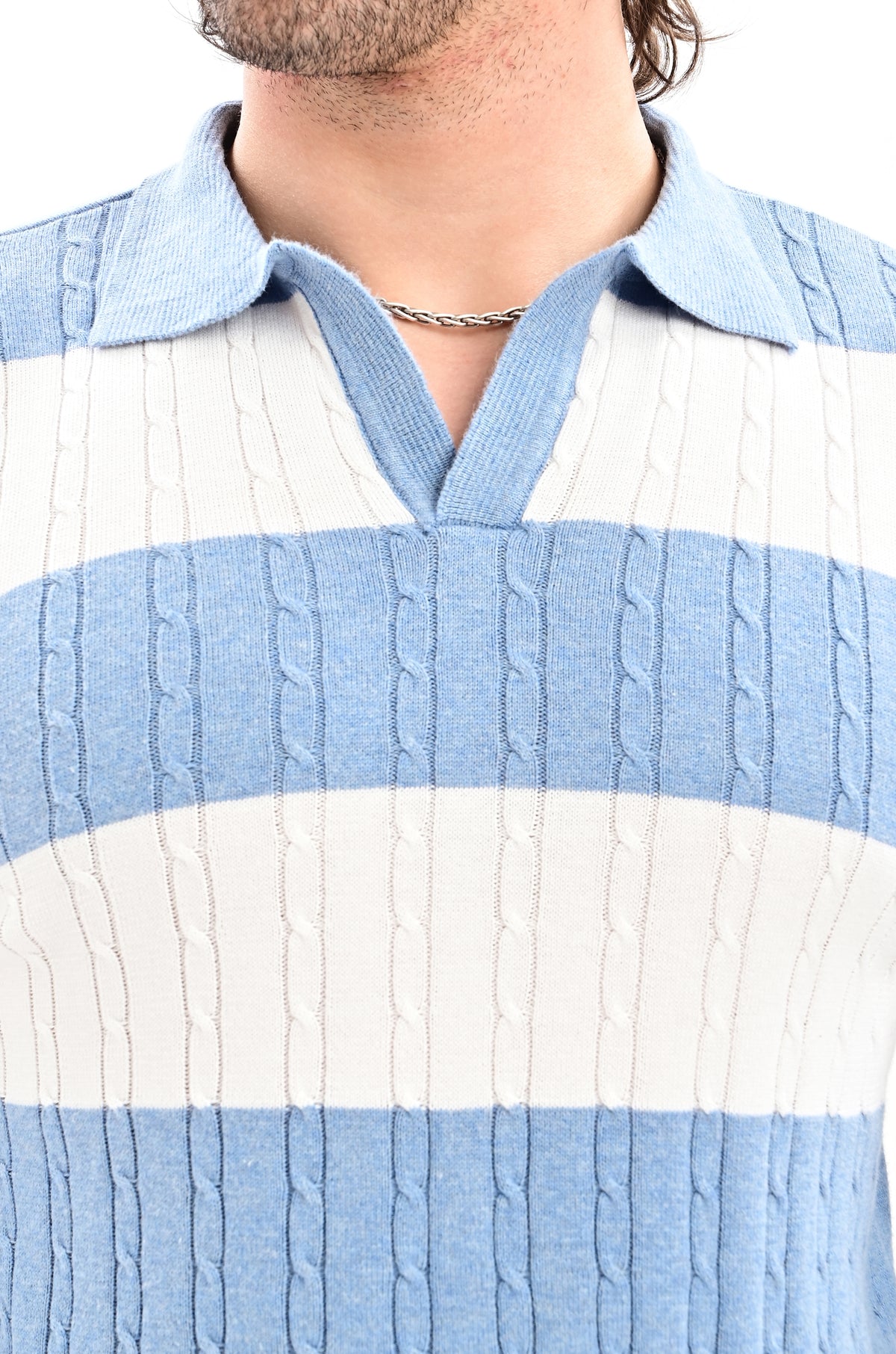 The Savoy Full Sleeve Polo - SKY BLUE