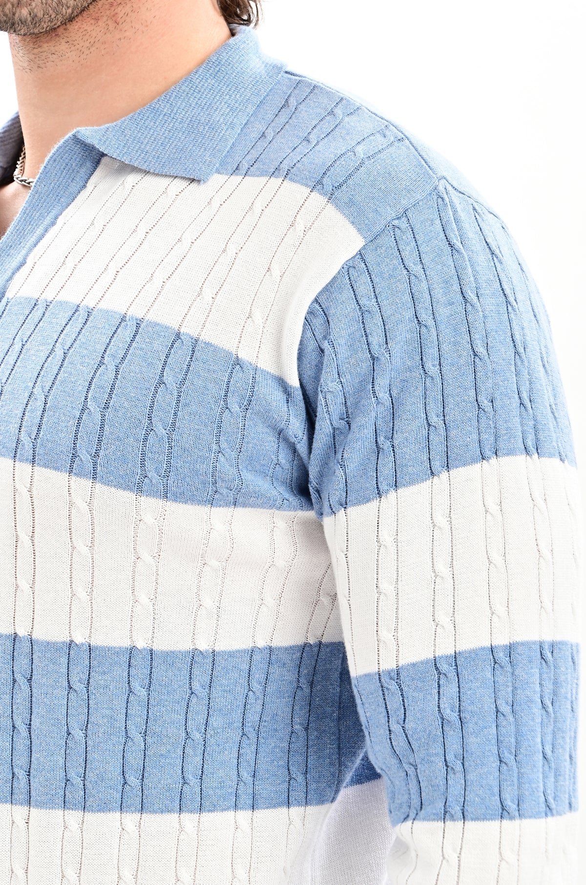 The Savoy Full Sleeve Polo - SKY BLUE