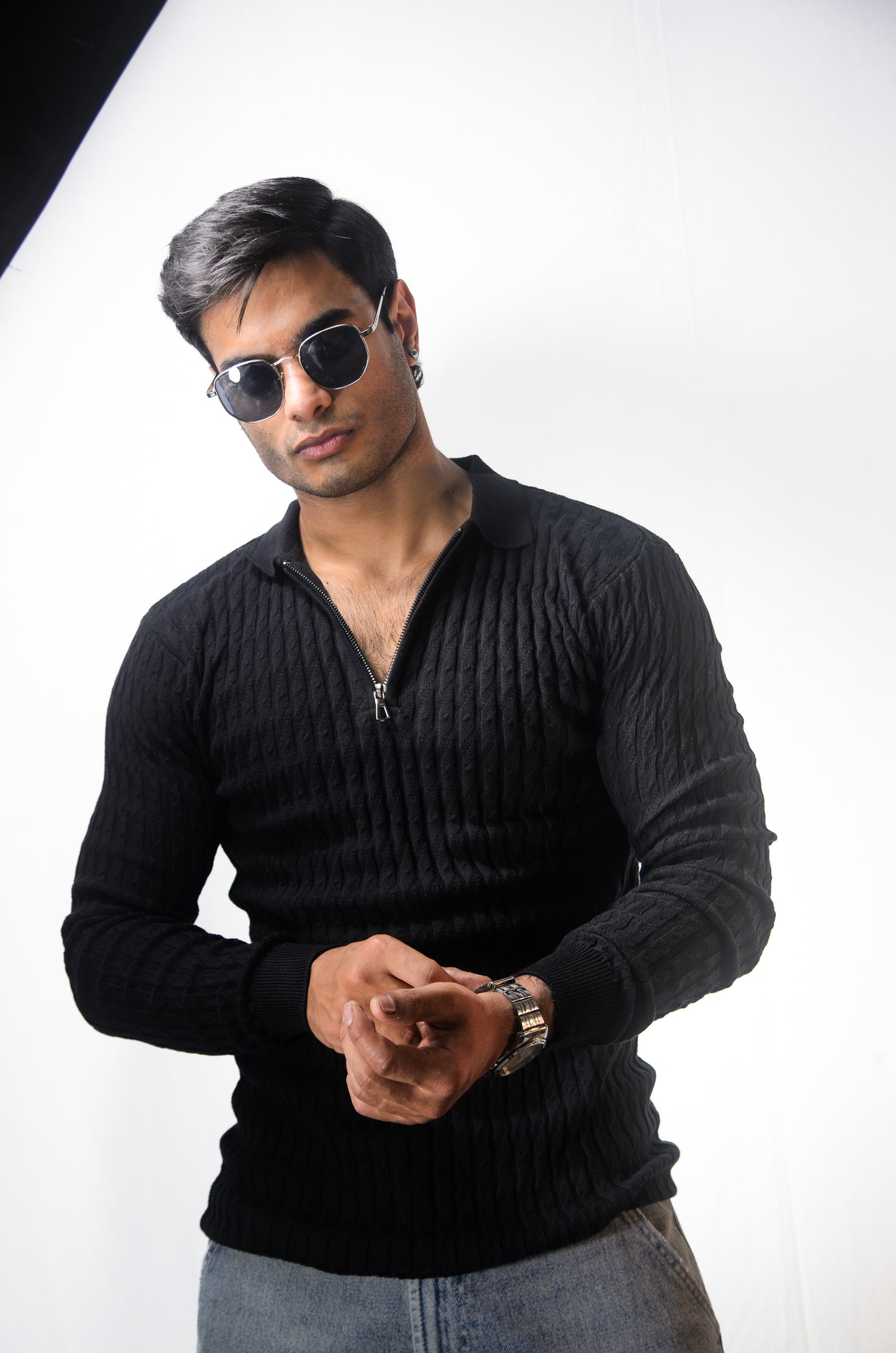 The Milanese Full Sleeve T-shirt-BLACK