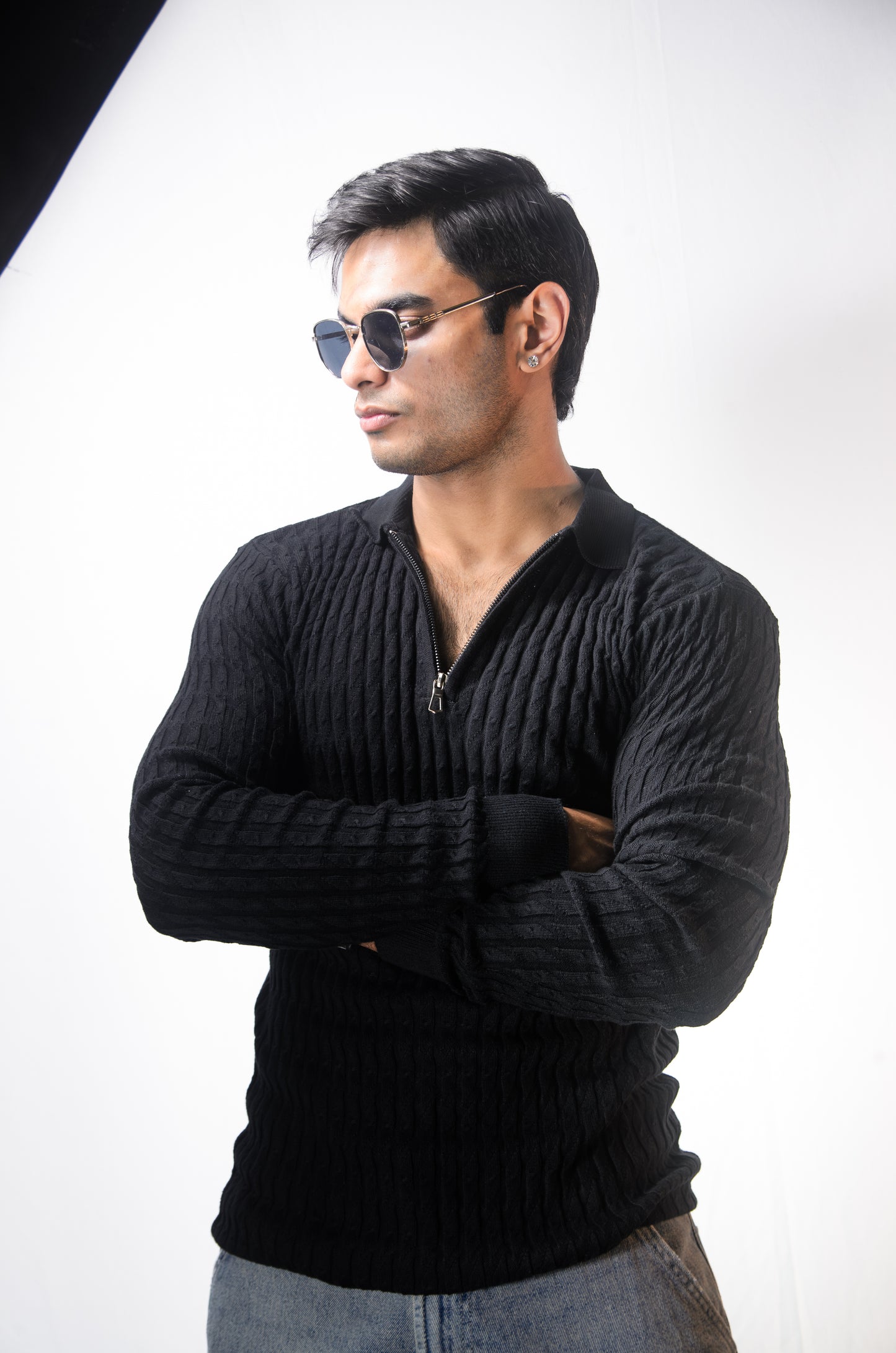 The Milanese Full Sleeve T-shirt-BLACK
