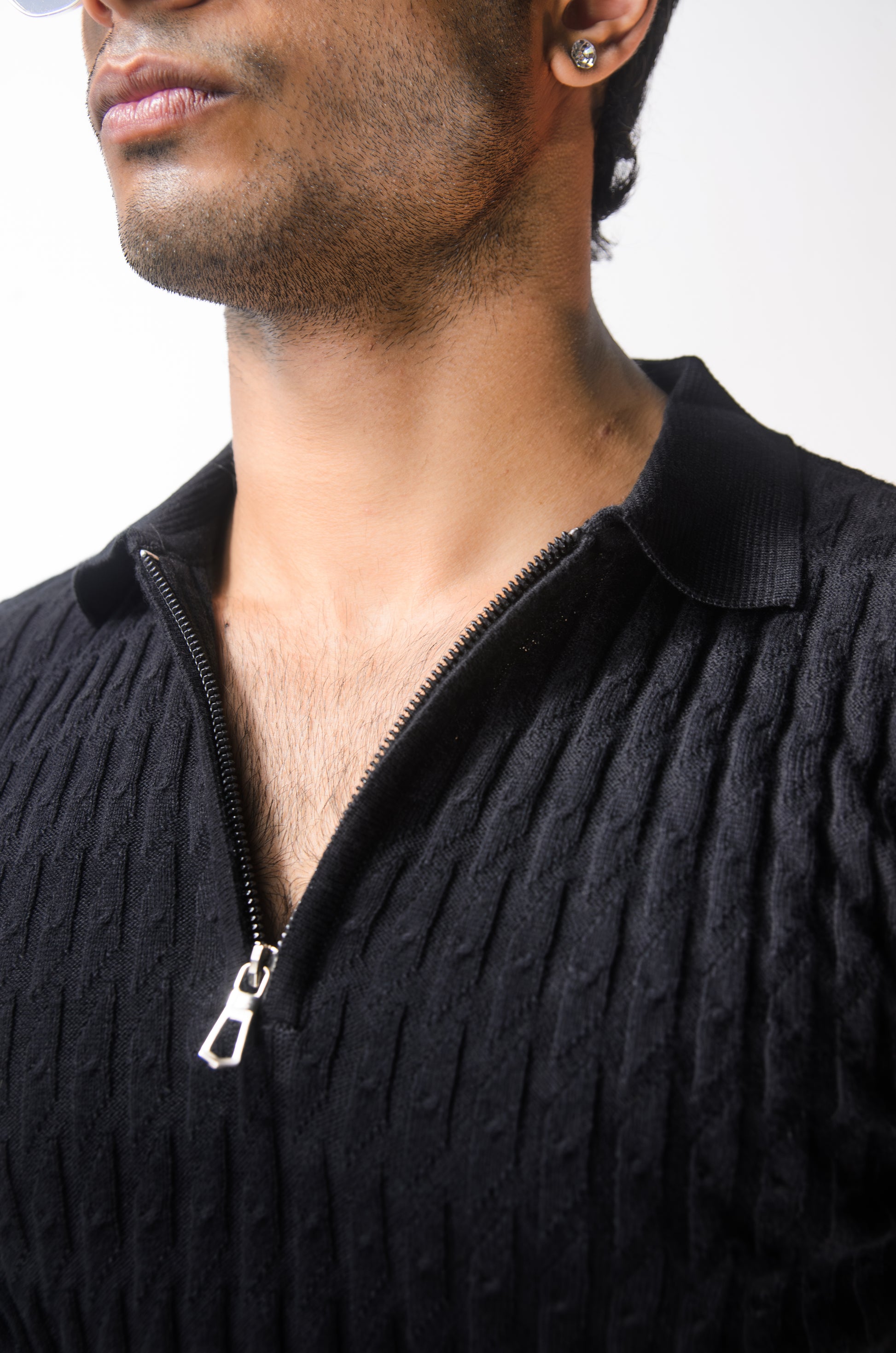 The Milanese Full Sleeve T-shirt-BLACK L